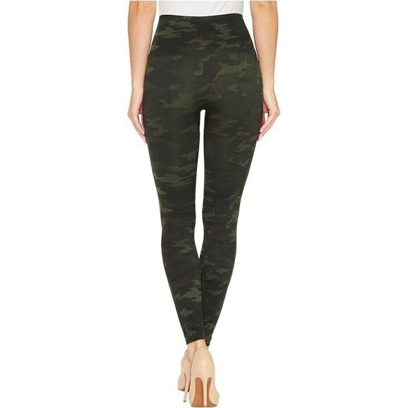 Spanx FL3515 Sz M (6-8) Green Camo Look at Me Now High-Waisted Seamless Leggings - Picture 2 of 8